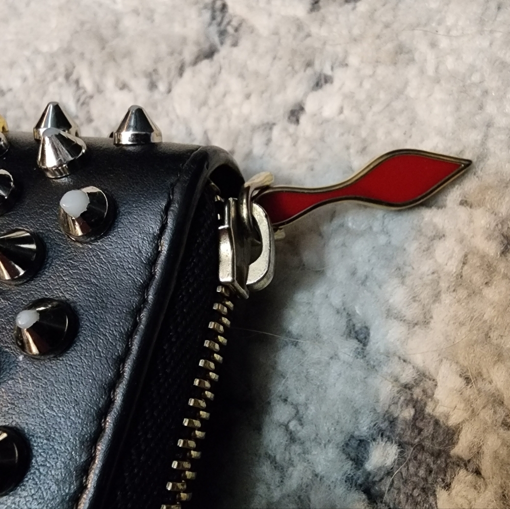 *SOLD* Christian Louboutin Panettone Spike Leather Wallet - Picture 7 of 14